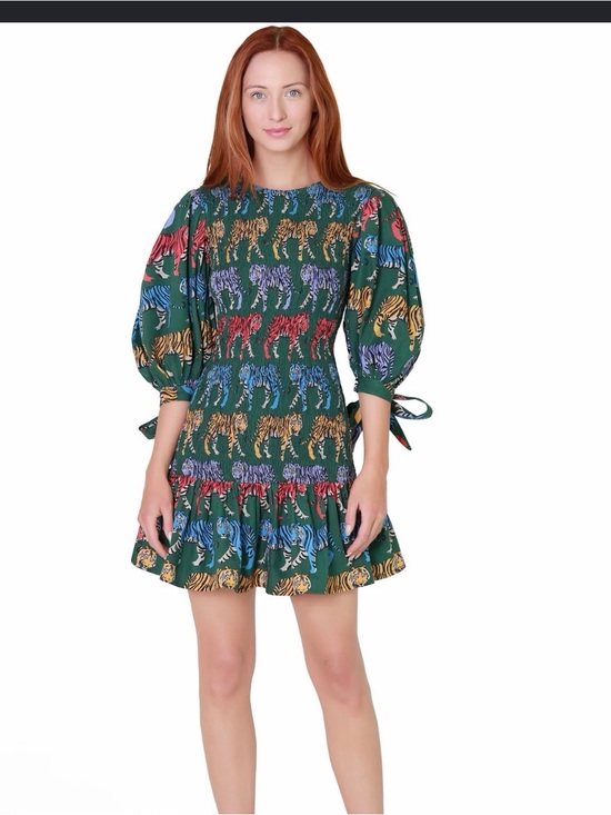 Oliphant Dresses & Skirts - Oliphant Green Tiger Print Dress